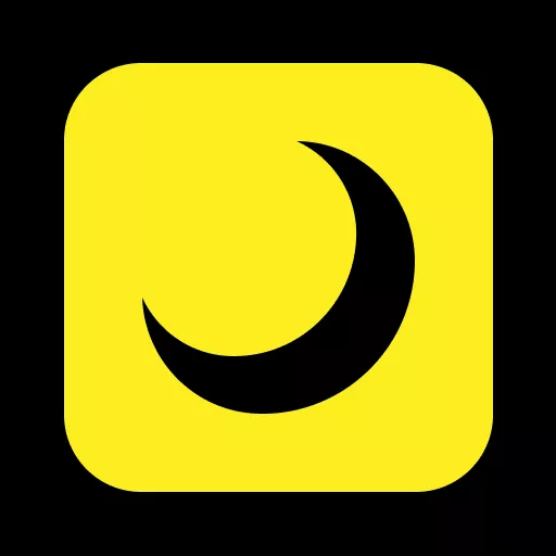 Yellow favicon with black moon