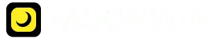 Moonwin logo with yellow moon symbol